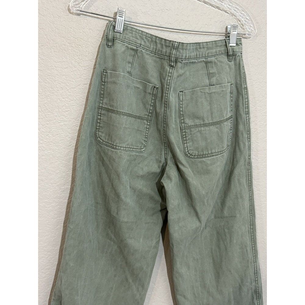 Wishlist Wide Leg Pants Womans size Small‎ Green Amy Solid Casual Pants Boutique - Picture 3 of 4